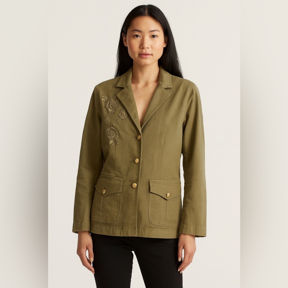 Lauren Ralph Lauren Embroidered Blazer Size 8